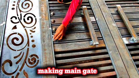 iron main gate handle design|More.